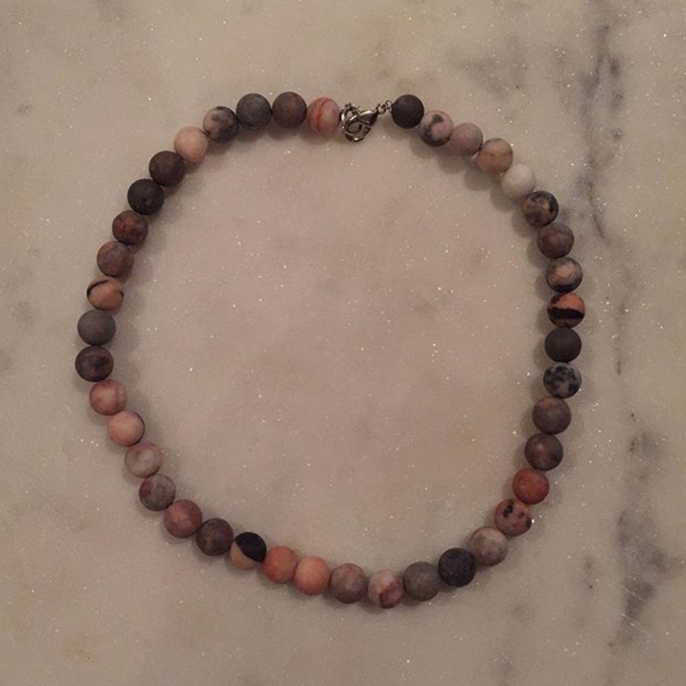 natural marble handmade necklace